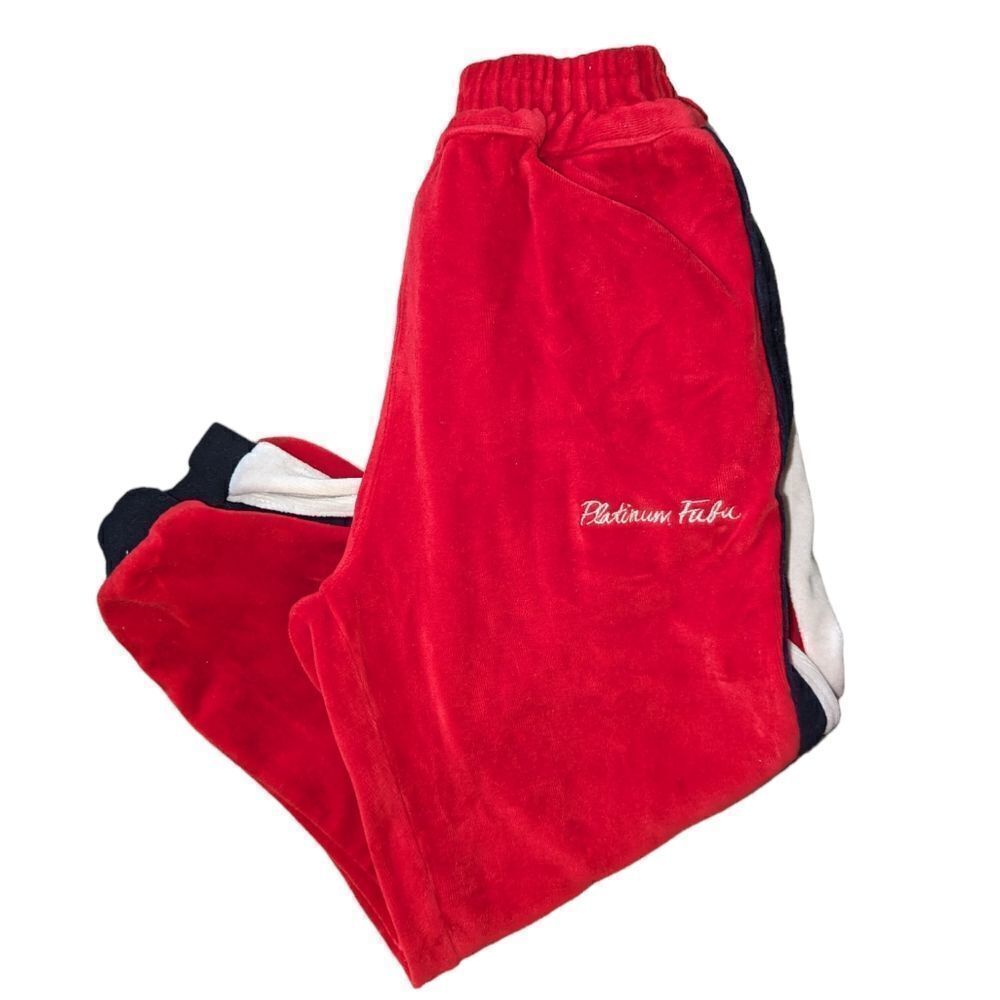 Platinum‎ Fubu Vintage Harlem Globetrotters red velour pants size 6 youth
